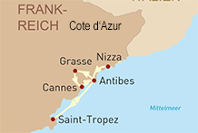 Map Cote d'Azur