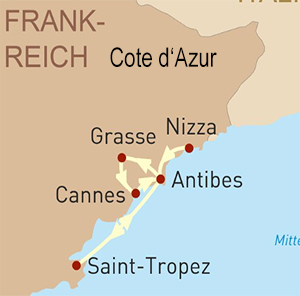 Map Cote d'Azur 2023